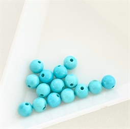 15 stk., 4 mm Turkis magnesite perler